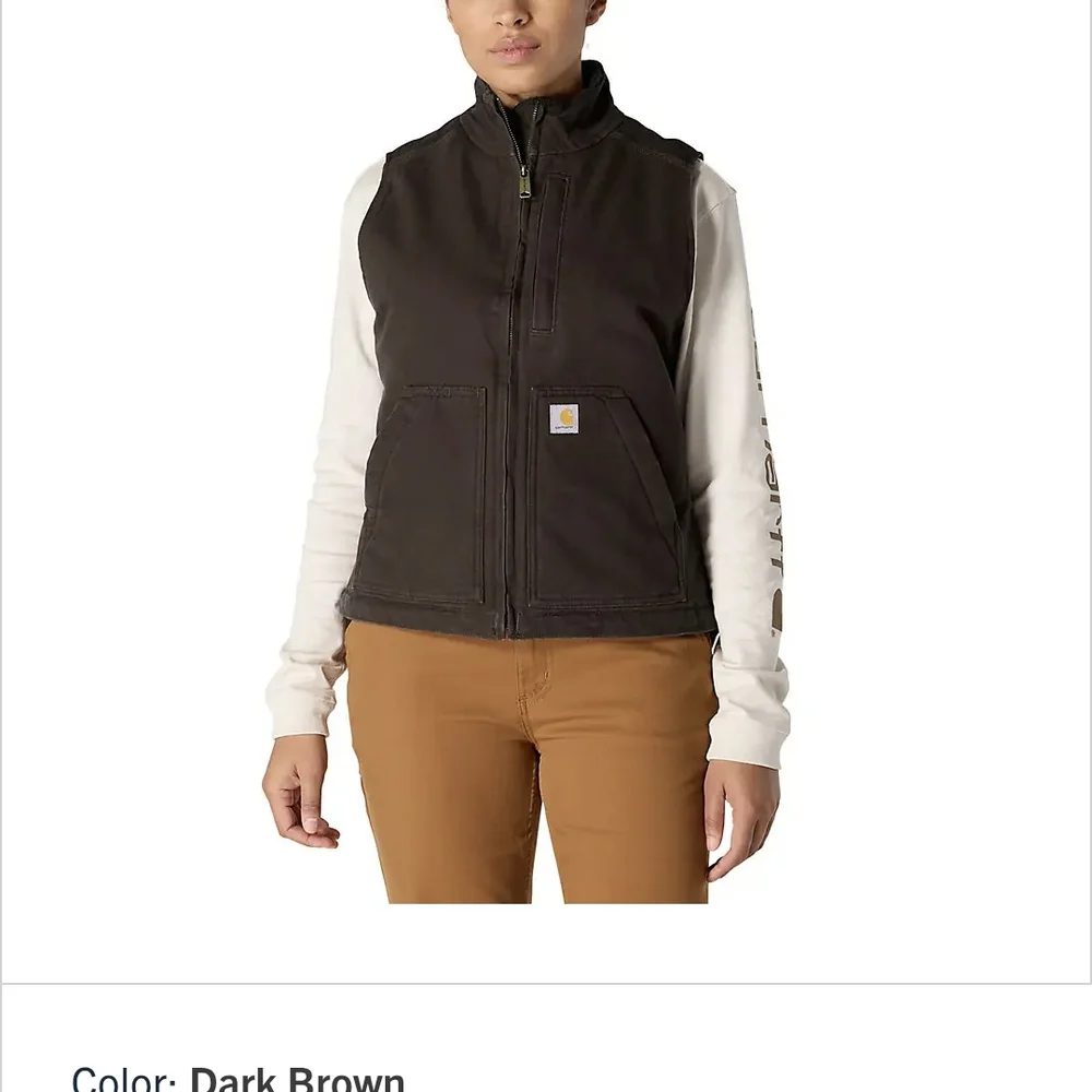 Women's Dark Brown Vest - Picture 1 of 8
